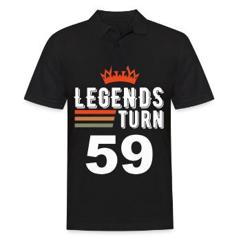 Legends turn 59, 59 birthday - Men's Polo Shirt - black - Front - Kai (181cm)