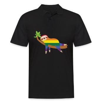Sloth Pride - Men's Polo Shirt - black - Front - Kai (181cm)
