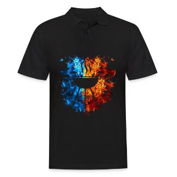 Fire GrillEr Flames Grill Master Grill Burns - Men's Polo Shirt - black - Front - Kai (181cm)
