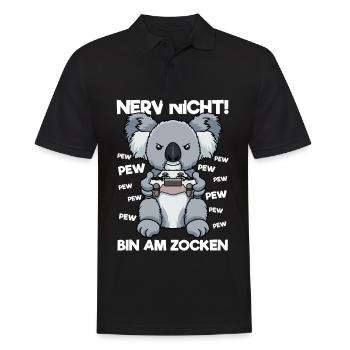 Nerve not am at gaming gaming koala - Men's Polo Shirt - black - Front - Kai (181cm)