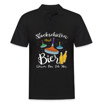 Stockschießen und Bier - Männer Poloshirt - Schwarz - Vorne - Kai (181cm)