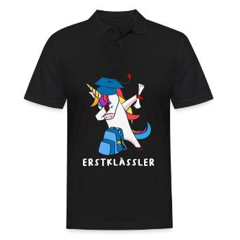 Dabbing Unicorn First Graders - Men's Polo Shirt - black - Front - Kai (181cm)