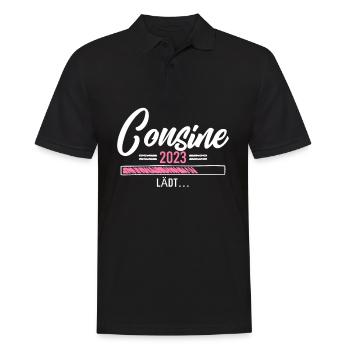 Cousine 2023 lädt - Männer Poloshirt - Schwarz - Vorne - Kai (181cm)