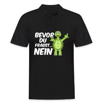 Avant de demander à No Turtle - Polo Homme - noir - Devant - Kai (181cm)