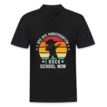 Bye Bye Kindergarten I Rock School Now - Men's Polo Shirt - black - Front - Kai (181cm)
