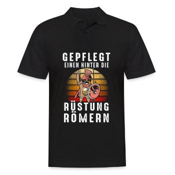 Gepflegt Einen Hinter Die Rüstung Römern - Männer Poloshirt - Schwarz - Vorne - Kai (181cm)