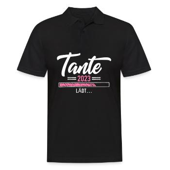 Tante 2023 lädt - Männer Poloshirt - Schwarz - Vorne - Kai (181cm)