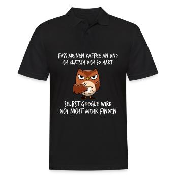 Touchez mon café et je vous applaudirai si fort - Polo Homme - noir - Devant - Kai (181cm)