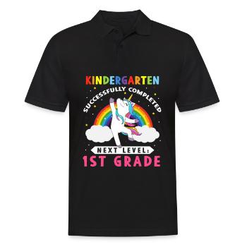 Jardin d’enfants Licorne terminée avec succès - Polo Homme - noir - Devant - Kai (181cm)