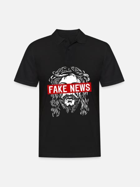 Jezus Nepnieuws - Mannen poloshirt - zwart