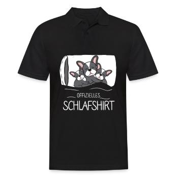 Offizielles Schlafshirt Hund - Männer Poloshirt - Schwarz - Vorne - Kai (181cm)