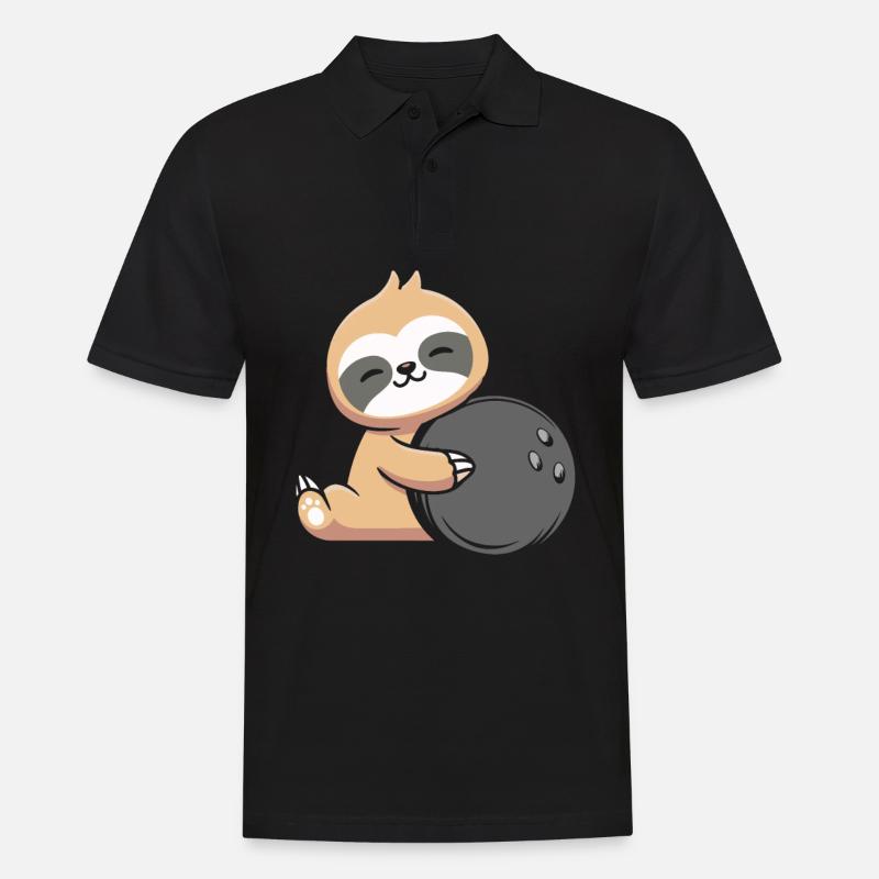 Sloth Bowling - Men's Polo Shirt - black