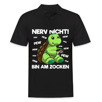 Nerve not to gamble Gaming Turtle - Men's Polo Shirt - black - Front - Kai (181cm)
