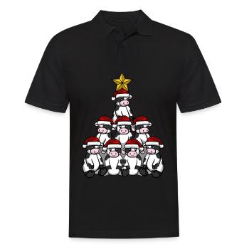 Arbre de Noël de vache - Polo Homme - noir - Devant - Kai (181cm)