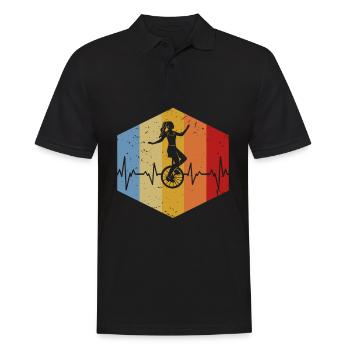 Monocycle Vintage Heartbeat - Polo Homme - noir - Devant - Kai (181cm)