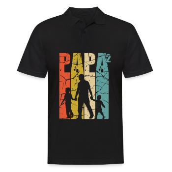 Dad high 2 - Men's Polo Shirt - black - Front - Kai (181cm)