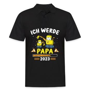 Papa 2023 Loading - Männer Poloshirt - Schwarz - Vorne - Kai (181cm)