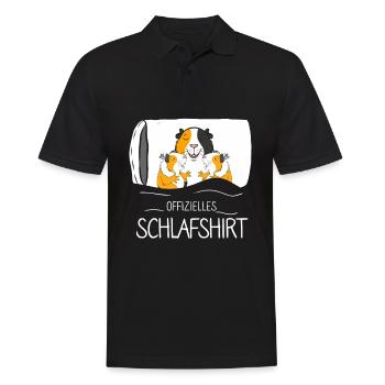 Offizielles Schlafshirt Hamster - Männer Poloshirt - Schwarz - Vorne - Kai (181cm)