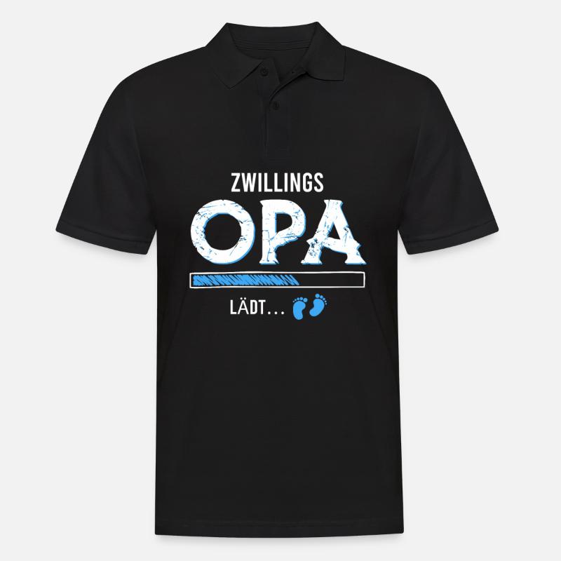 Zwillingsopa lädt - Männer Poloshirt - Schwarz