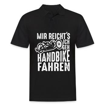 Mir Reichts Ich Geh Handbike Fahren - Männer Poloshirt - Schwarz - Vorne - Kai (181cm)