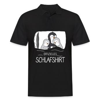 Offizielles Schlafshirt Pinguin - Männer Poloshirt - Schwarz - Vorne - Kai (181cm)