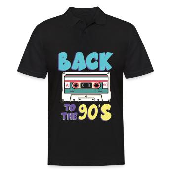 Retour aux années 90 Musique cassette - Polo Homme - noir - Devant - Kai (181cm)