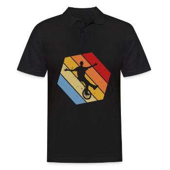 Vintage Unicycle Unicycle - Men's Polo Shirt - black - Front - Kai (181cm)