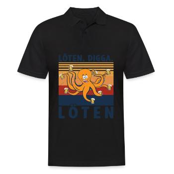 Löten Digga Löten Biertrinker Bier Krake - Männer Poloshirt - Schwarz - Vorne - Kai (181cm)