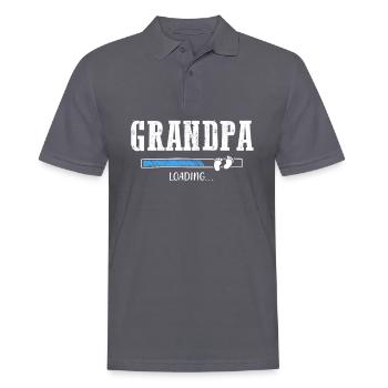 Grandpa loading Expectant Grandpa - Men's Polo Shirt - charcoal grey - Front - Nico (186cm)