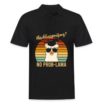 Abschlussprüfung No Problama Schulabschluss - Männer Poloshirt - Schwarz - Vorne - Kai (181cm)