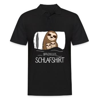 Offizielles Schlafshirt Faultier - Männer Poloshirt - Schwarz - Vorne - Kai (181cm)