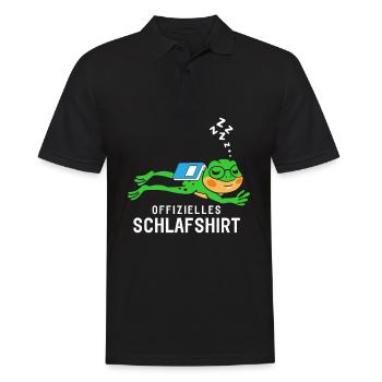 Offizielles Schlafshirt Schlafanzug Frosch Buch - Männer Poloshirt - Schwarz - Vorne - Kai (181cm)