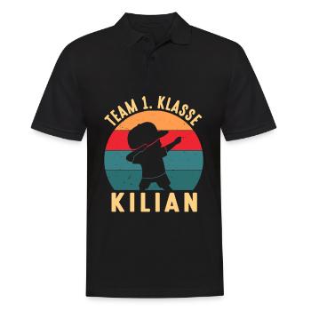 Début de l’équipe d’inscription en 1ère année de l’école Kilian - Polo Homme - noir - Devant - Kai (181cm)