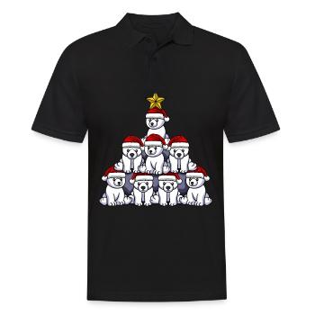Arbre de Noël de l’ours polaire - Polo Homme - noir - Devant - Kai (181cm)