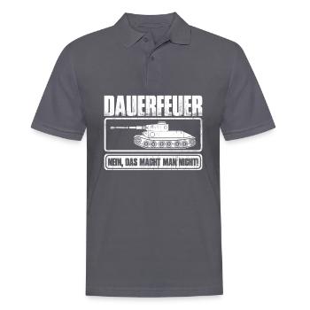 Dauerfeuer Nein Das Macht Man Nicht Panzer - Männer Poloshirt - Anthrazit - Vorne - Nico (186cm)