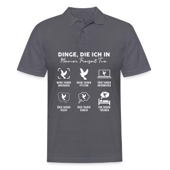 Taubenzüchter Dinge Die Ich In Meiner Freizeit - Männer Poloshirt - Anthrazit - Vorne - Nico (186cm)