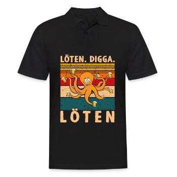 Soudure Digga Soudure Bière Buveur Bière Poulpe - Polo Homme - noir - Devant - Kai (181cm)