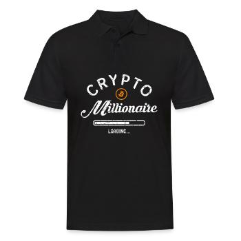 Crypto Millionaire Loading - Männer Poloshirt - Schwarz - Vorne - Kai (181cm)