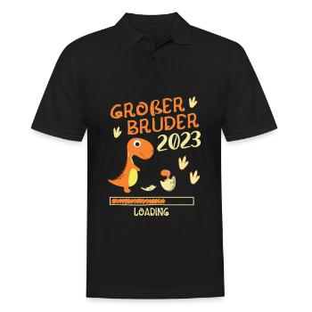 Großer Bruder 2023 Loading - Männer Poloshirt - Schwarz - Vorne - Kai (181cm)