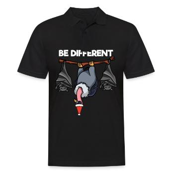 Be Different Vulture Bird Bat - Men's Polo Shirt - black - Front - Kai (181cm)