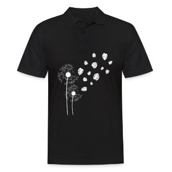 Löwenzahn Monstera - Männer Poloshirt - Schwarz - Vorne - Kai (181cm)