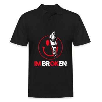 I'm Ok I'm Broken - Männer Poloshirt - Schwarz - Vorne - Kai (181cm)