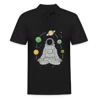 Astronaute de yoga - Polo Homme - noir - Devant - Kai (181cm)