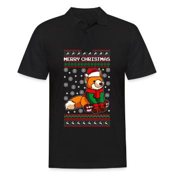 Fox Ugly Christmas - Men's Polo Shirt - black - Front - Kai (181cm)