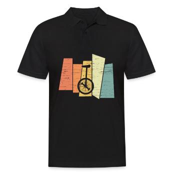 Vintage Unicycle Unicyclist - Men's Polo Shirt - black - Front - Kai (181cm)