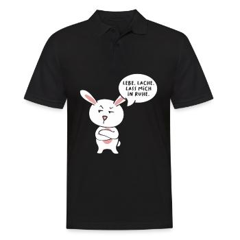 Lebe Lache Lass Mich In Ruhe - Männer Poloshirt - Schwarz - Vorne - Kai (181cm)