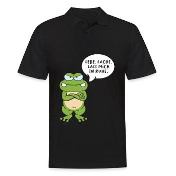 Lebe Lache Lass Mich In Ruhe - Männer Poloshirt - Schwarz - Vorne - Kai (181cm)