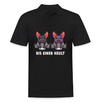 Bis Einer Heult Gamer Fledermaus - Männer Poloshirt - Schwarz - Vorne - Kai (181cm)