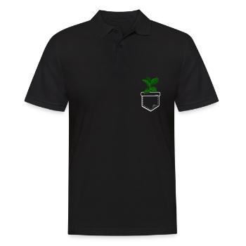Brusttasche Ficus - Männer Poloshirt - Schwarz - Vorne - Kai (181cm)
