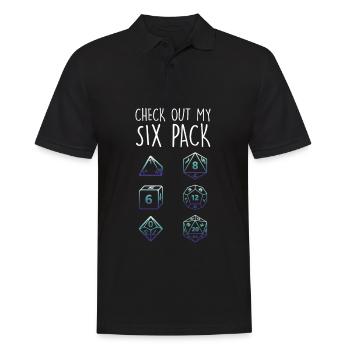 Découvrez mes dés Six Pack - Polo Homme - noir - Devant - Kai (181cm)